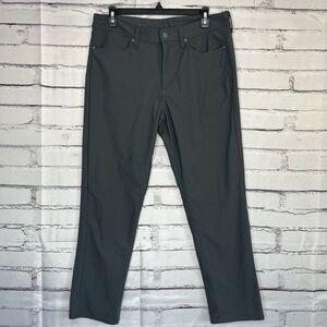 American Eagle Y2K Gray Straight Leg Pants Stretch Fit SZ 32X30 Mid Rise Vintage